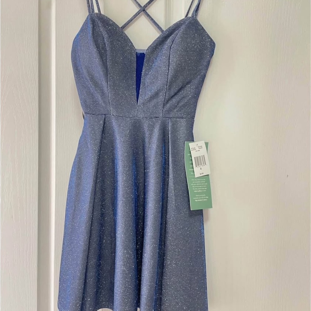 Sparkling Blue Strappy Dress